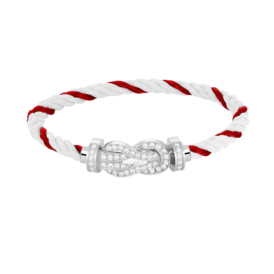 [Kincade Jewelery]CHANCE LARGE 8 FIGURE BUCKLE FULL DIAMOND BRACELET SILVER