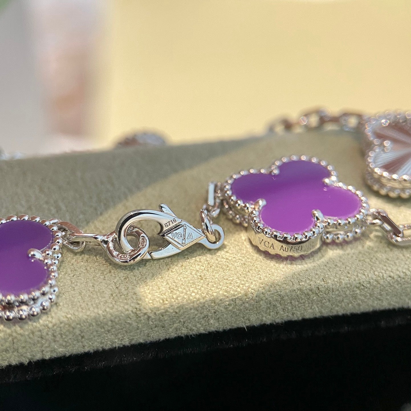 [Kincade Jewelery]Kincade  5 MOTIFS  PURPLE VIOLET BRACELET SILVER