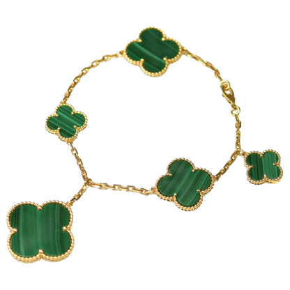 [Kincade Jewelery]MAGIC Kincade MALACHITE GOLD BRACELET 5 MOTIFS