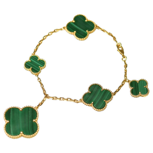 [Kincade Jewelery]MAGIC Kincade MALACHITE GOLD BRACELET 5 MOTIFS