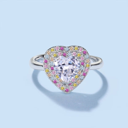 [Kincade Jewelery]Delicate Ebullient Heart Shape Wedding Ring