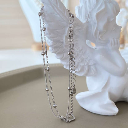 [Kincade Jewelery]Dainty Double Layer Love Heart Bracelet