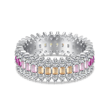 [Kincade Jewelery]Ornate Colorful Radiant Cut Daily Ring