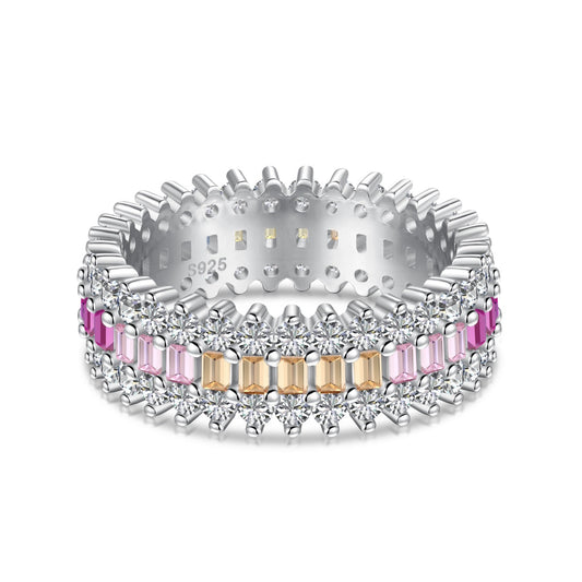 [Kincade Jewelery]Ornate Colorful Radiant Cut Daily Ring