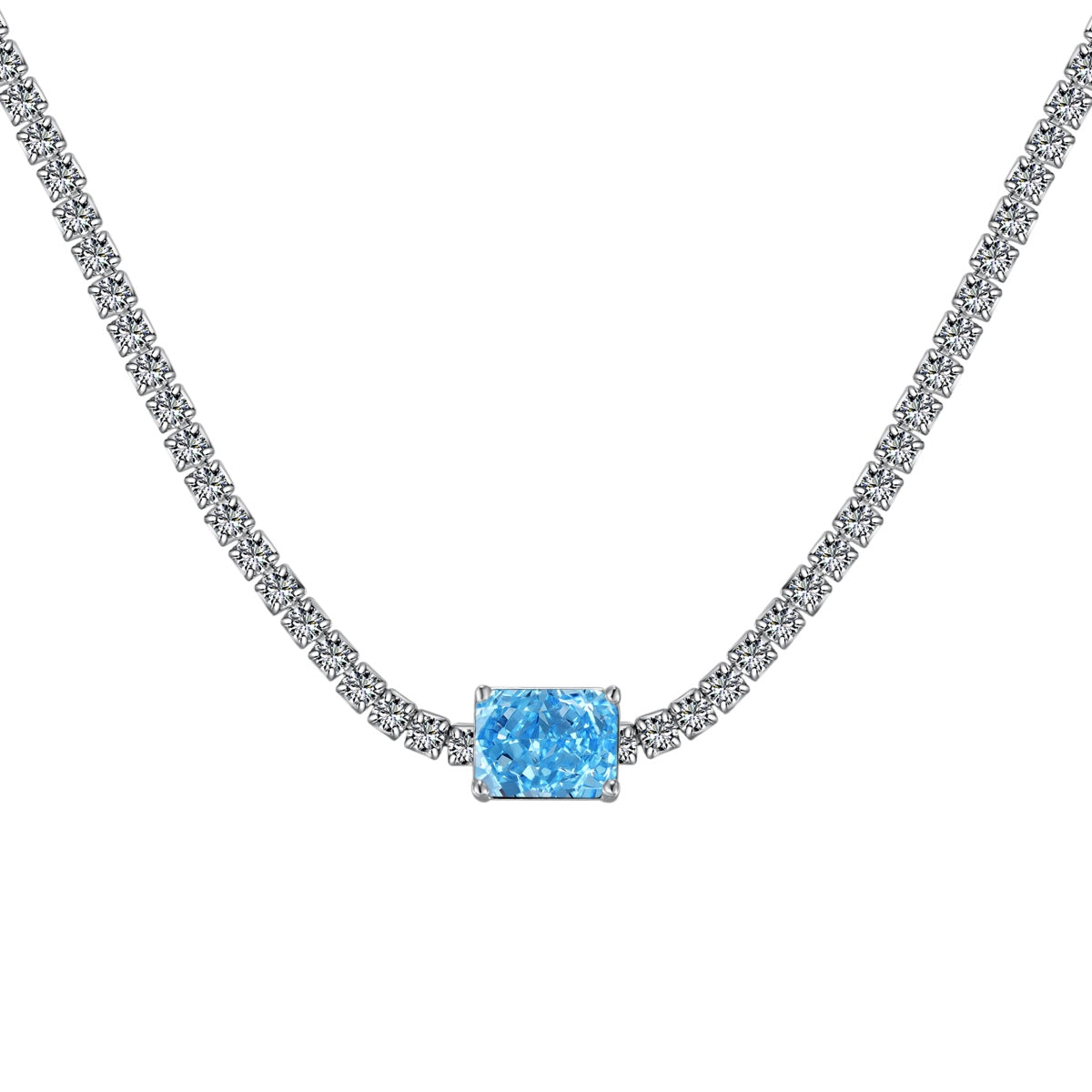 [Kincade Jewelery]2.0 carat Ornate Emerald Cut Necklace