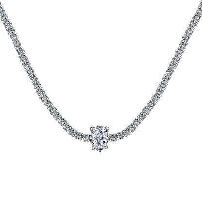 [Kincade Jewelery]1.0 carat Unique Pear Cut Tennis Necklace