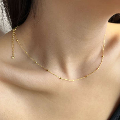 [Kincade Jewelery]Small Bead Clavicle Chain Simple Necklace