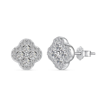 [Kincade Jewelrys]Four-Leaf Clover Flower Shaped Earrings