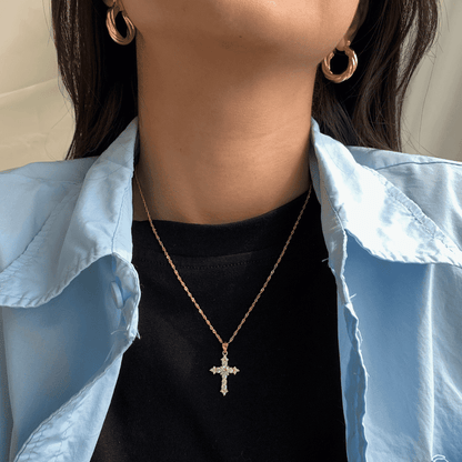 [Kincade Jewelery]Delicate Cross Shape Necklace