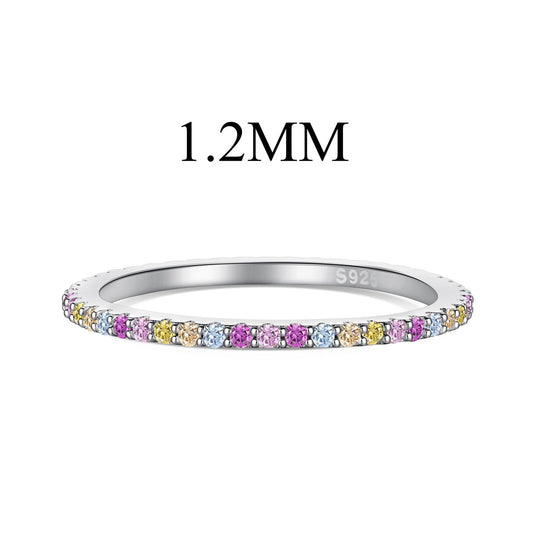 [Kincade Jewelery]Ornate Colorful Round Cut Tennis Ring