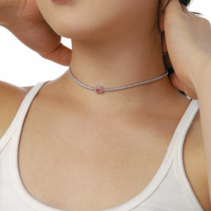 [Kincade Jewelery]1.0 Carat Shining Oval Cut Necklace