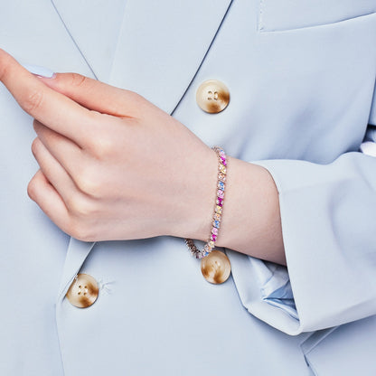 [Kincade Jewelery]Ornate Sparkling Multi Cut Party Bracelet