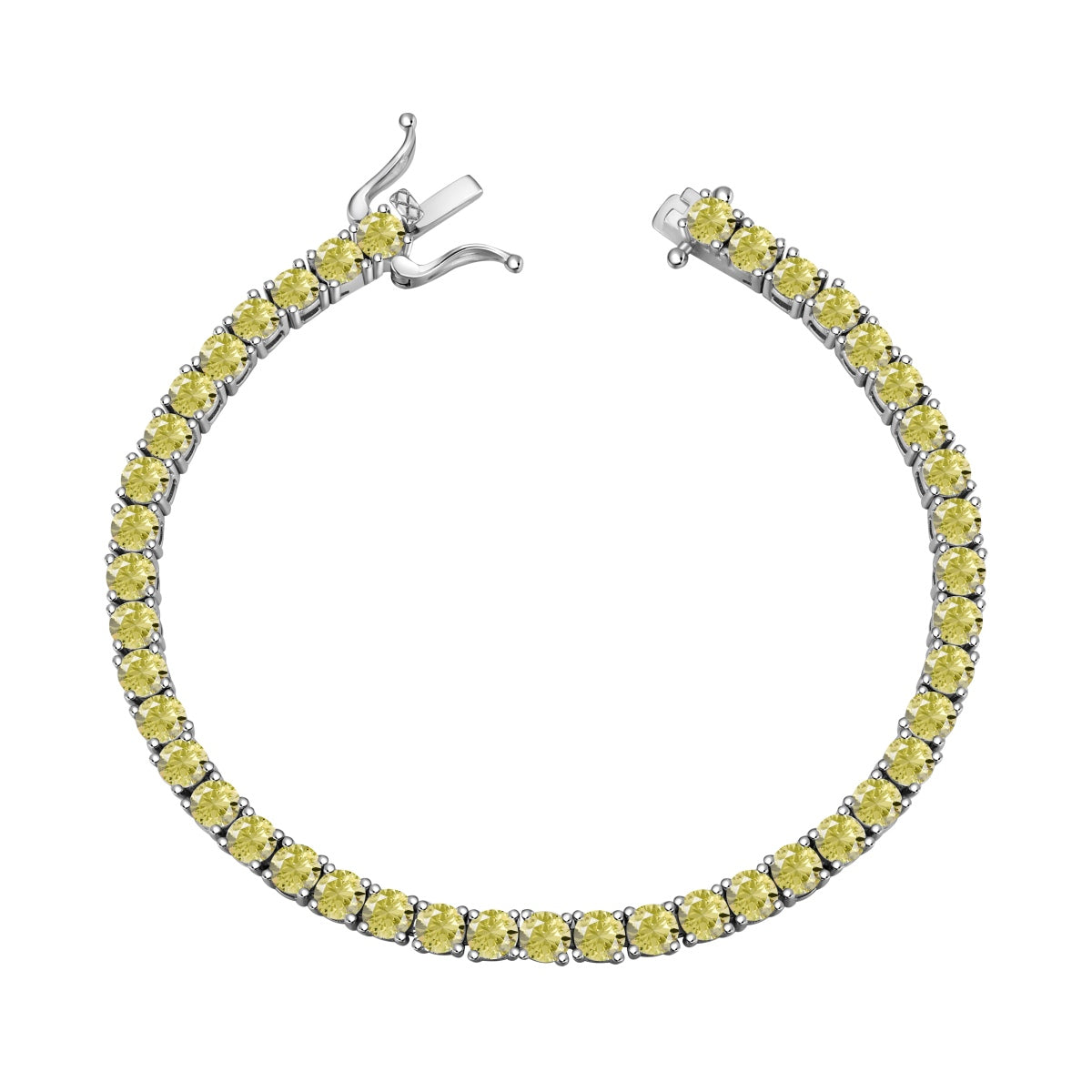 [Kincade Jewelery]Ornate Dazzling Round Cut Tennis Bracelet