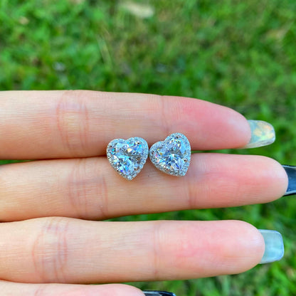 [Kincade Jewelery]Sparkling Heart Shape Lover Earrings