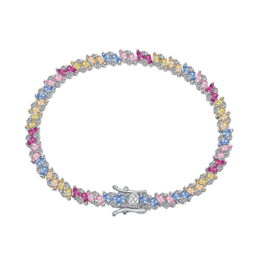 [Kincade Jewelery]Ornate Sparkling Multi Cut Party Bracelet