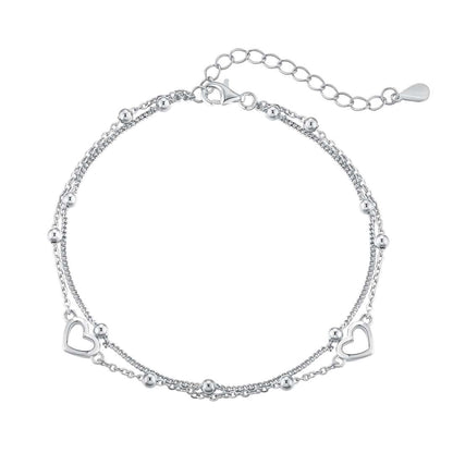 [Kincade Jewelery]Dainty Double Layer Love Heart Bracelet