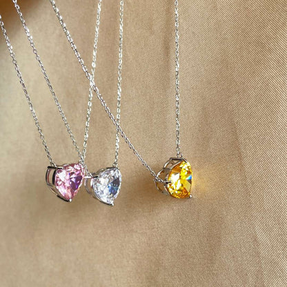 [Kincade Jewelery]6.0 carat Radiant Heart Shape Necklace