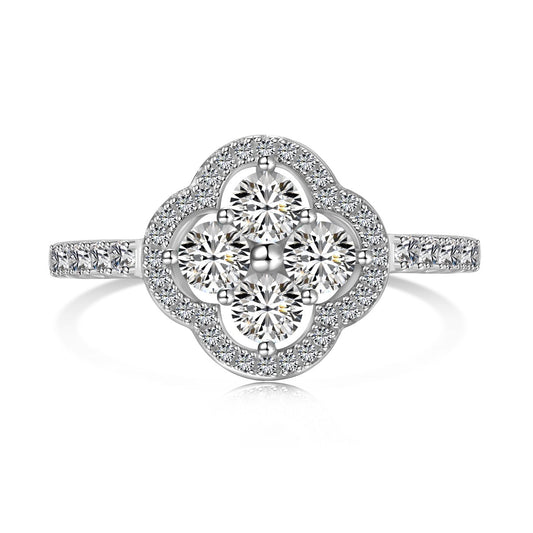 [Kincade Jewelery]Four Leaf Kincade Flower Design Ring