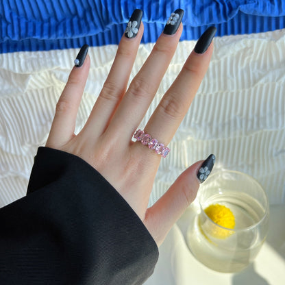 [Kincade Jewelery]Dainty Elongated Cushion Cut Tennis Ring