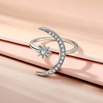 [Kincade Jewelery]Eternity Moon & Star Ring