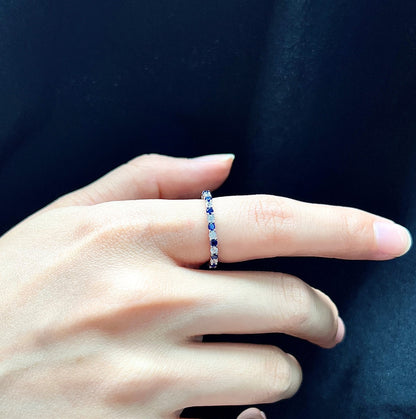 [Kincade Jewelery]Exquisite Colorful Round Cut Tennis Ring