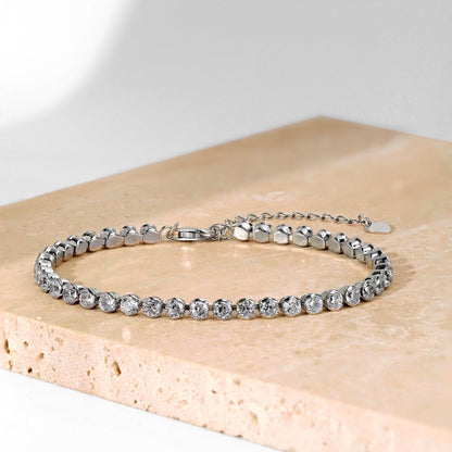 [Kincade Jewelery]Ornate  Sparkling Round Cut Daily Bracelet