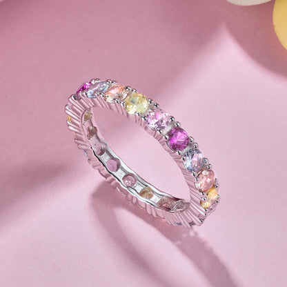 [Kincade Jewelery]Dazzling Lustrous Round Cut Tennis Ring