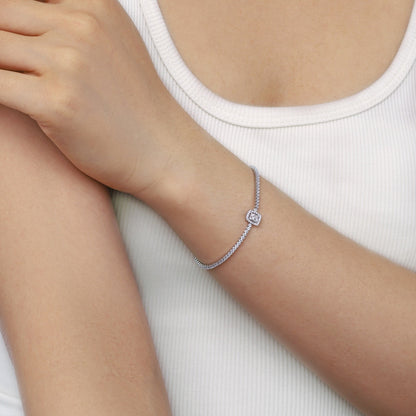 [Kincade Jewelery]Luxurious Dazzling Square Shape Banquet Bracelet