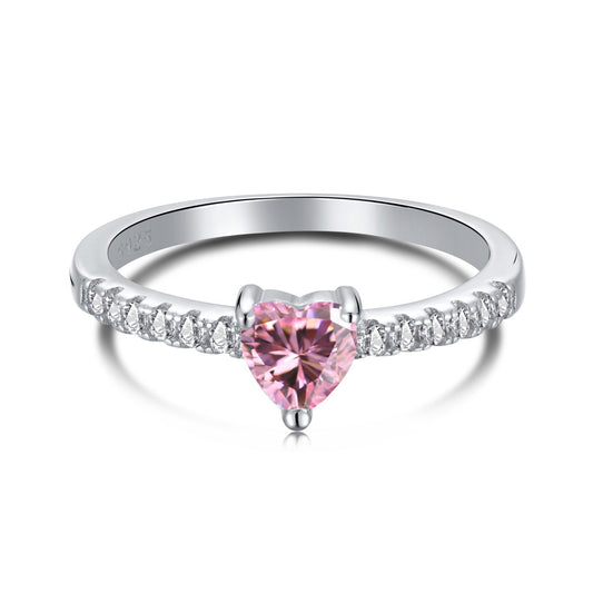 [Kincade Jewelery]0.5 Carat CaratEternity Charming Heart Shape Lover Ring