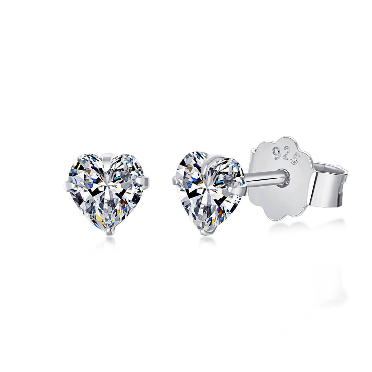 [Kincade Jewelery]Sparkling Heart Shaped Simple Earrings