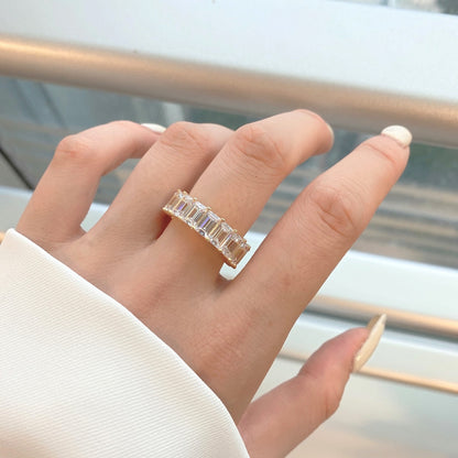 [Kincade Jewelery]0.75 Carat Elegant Emerald Cut Tennis Ring