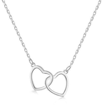 [Kincade Jewelery]Sterling Silver Love Double Ring Necklace