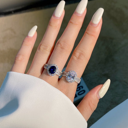 [Kincade Jewelery]1.5 Carat Dazzling Charming Oval Cut Banquet Ring