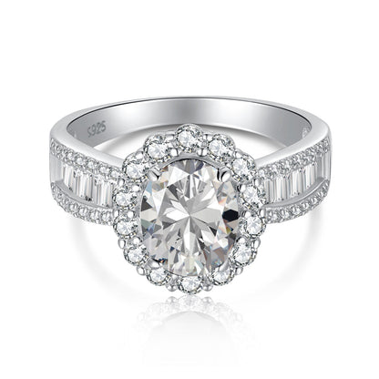 [Kincade Jewelery]1.5 Carat Dazzling Charming Oval Cut Banquet Ring