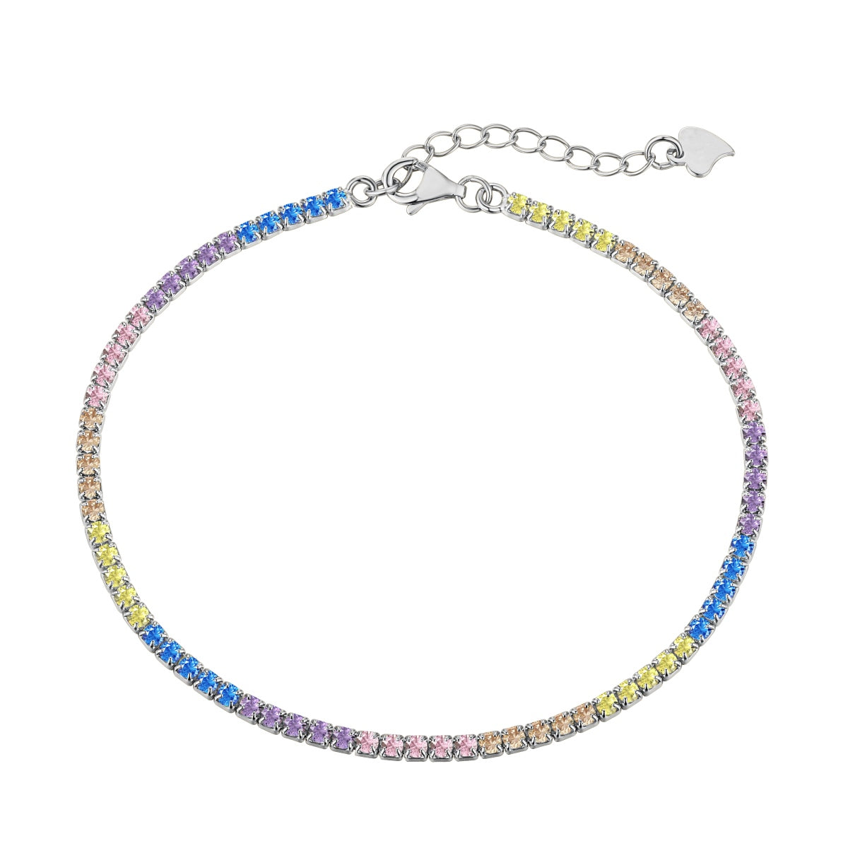[Kincade Jewelery]Dazzling Colorful Round Cut Daily Bracelet