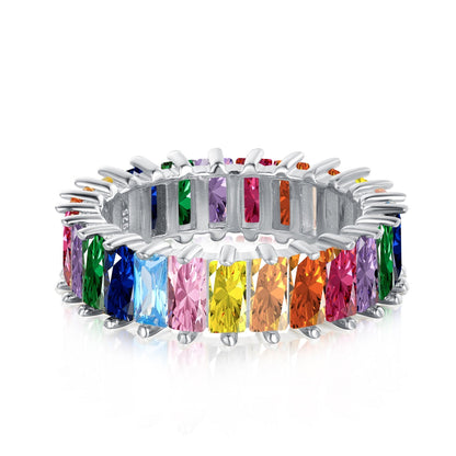 [Kincade Jewelery]Unique Colorful Radiant Cut RIng