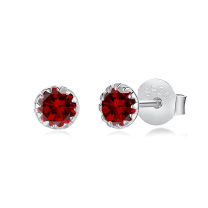 [Kincade Jewelery]Sparkling Colorful Round Shape Earrings
