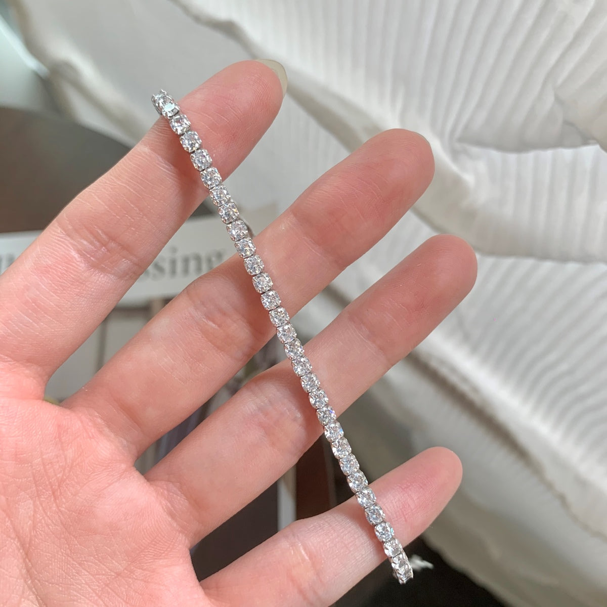 [Kincade Jewelery]Sparkling Round Cut Daily Bracelet