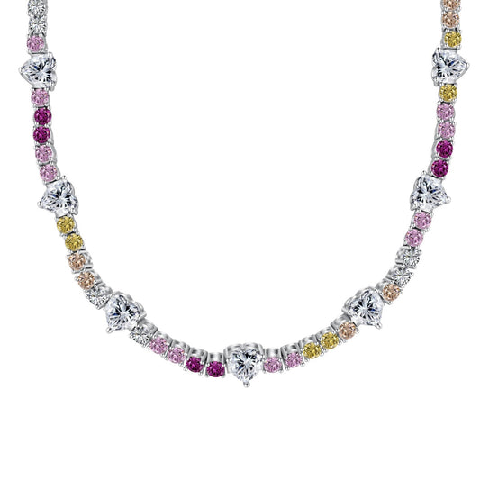 [Kincade Jewelery]Delicate Colorful Rainbow Tennis Chain