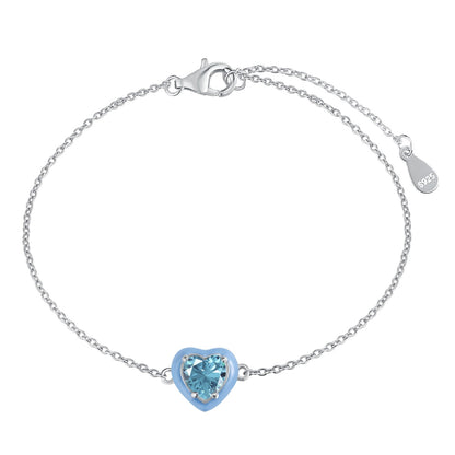 [Kincade Jewelery]Sparkling Romantic Heart Shape Lover Bracelet