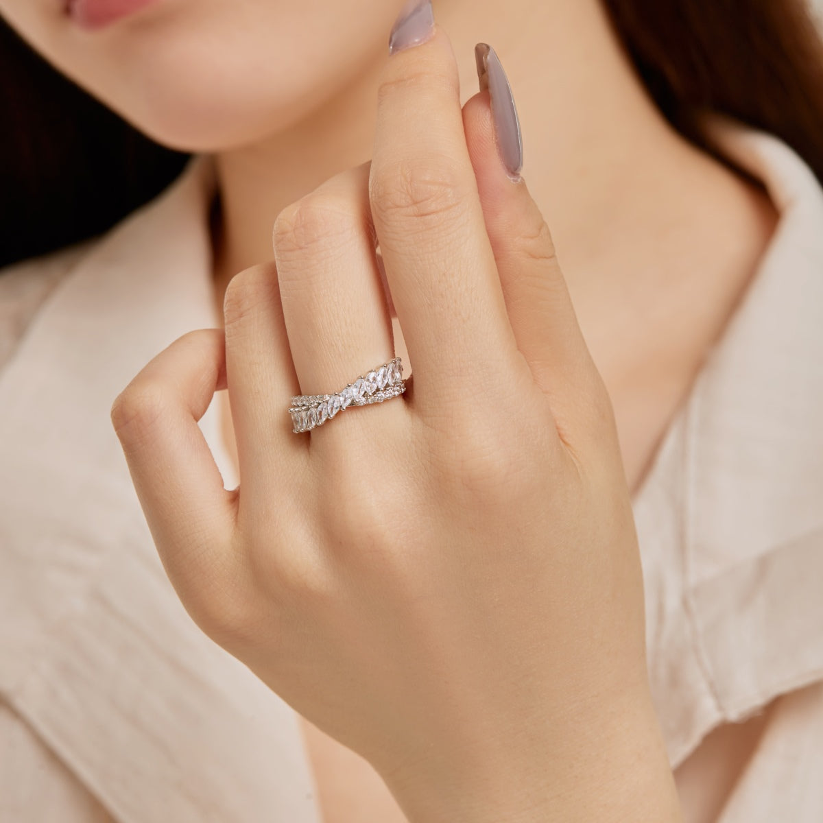 [Kincade Jewelery]Unique Colorful Marquise Cut Daily Ring