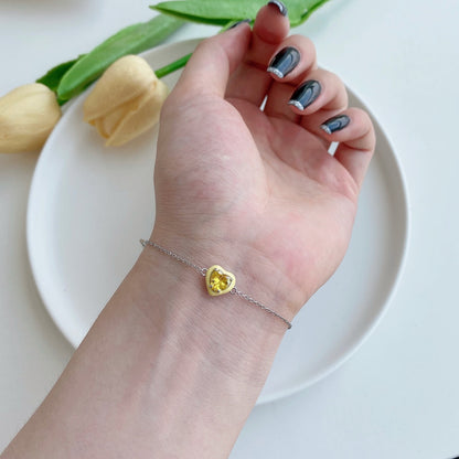 [Kincade Jewelery]Sparkling Romantic Heart Shape Lover Bracelet