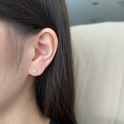[Kincade Jewelery]Sparkling Heart Shaped Simple Earrings