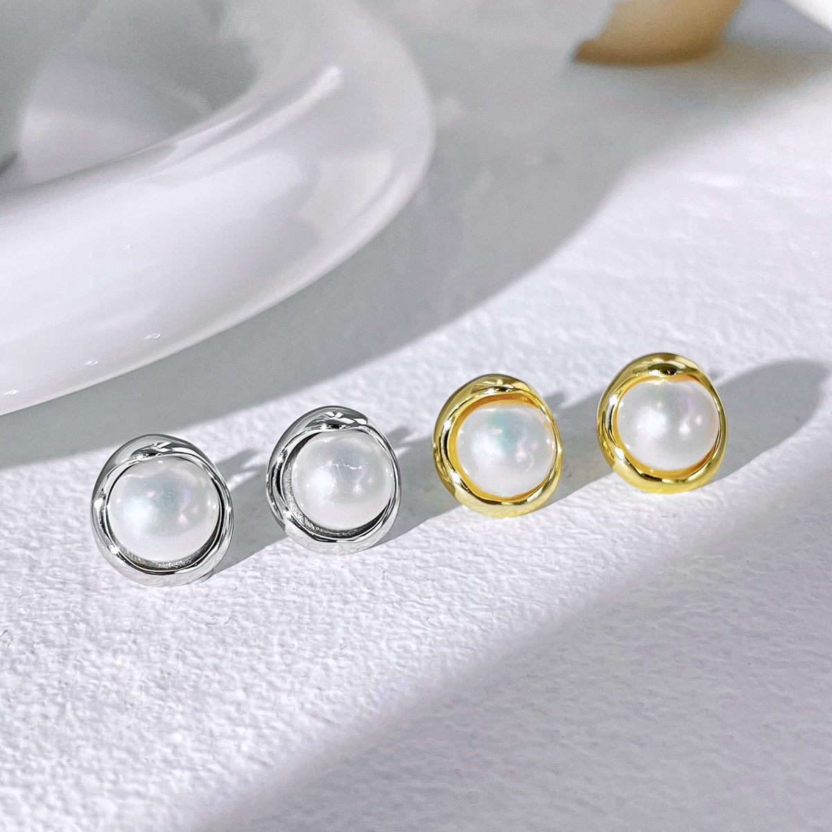 [Kincade Jewelery]Dainty Bread Pearl Earrings