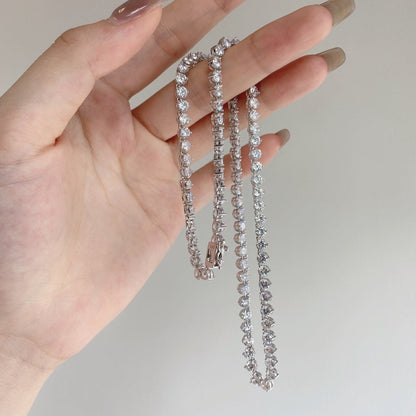 [Kincade Jewelery]Ornate Heart Cut Tennis Necklace