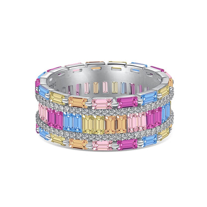 [Kincade Jewelery]Dazzling Colorful Radiant Cut Party Ring