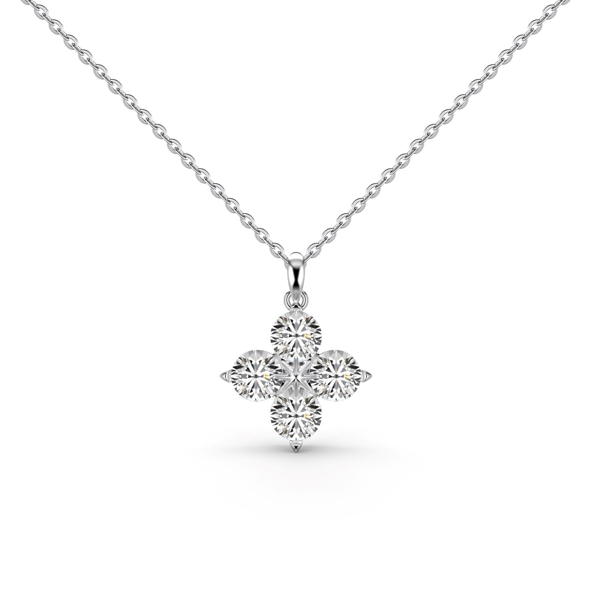 [Kincade Jewelrys]Four-Leaf Clover And Eight-Pointed Star Necklace