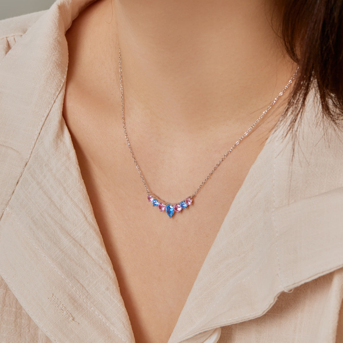 [Kincade Jewelery]Dainty Colorful Heart Necklace