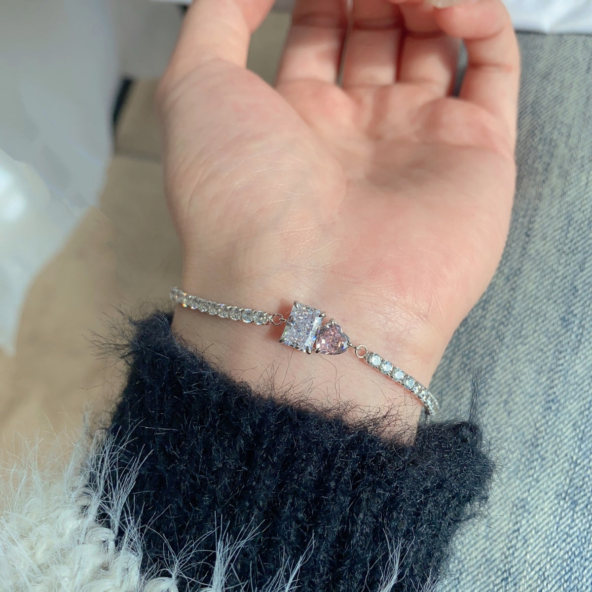 [Kincade Jewelery]Dazzling Unique Multi Shape Lover Bracelet