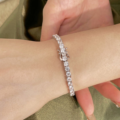 [Kincade Jewelery]Luxurious Ornate Round Cut Tennis Bracelet